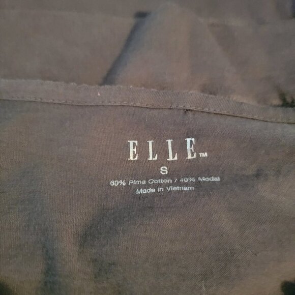 Elle Charcoal Gray Beaded 3/4 Sleeve Flowy Blouse Size Small - Picture 4 of 5